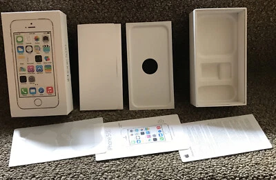 Caja de repuesto para iPhone 5S (sin dispositivo) Insertos y pegatinas originales Inc. $0 envío y devolución Foto 1 de 4