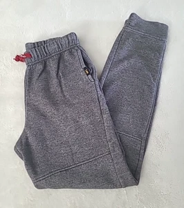 Lee Heathered Gray Jogger Sweatpants L Youth Red Drawstring Pockets Athleisure - Picture 1 of 11