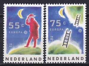Netherlands 1991 Yvert #1379/80 Astrophilately Europe CEPT MNH VF - Picture 1 of 1