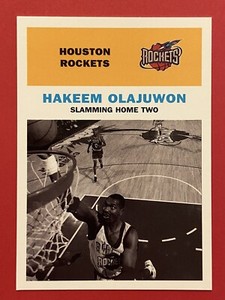 HAKEEM OLAJUWON 1998-99 Fleer Tradition VINTAGE ‘61 #34 RARE INSERT CARD Rockets