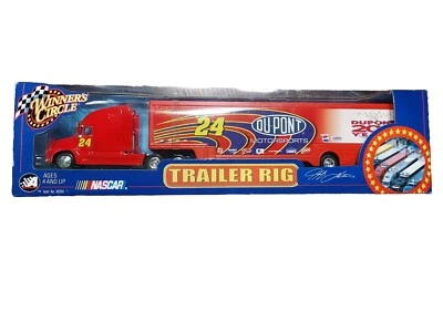 Remolque Jeff Gordon #24 Dupont plataforma transporte para carros NASCAR 1:64 Winnner's Circle 2001 Foto 1 de 4