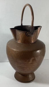 Vintage Farmhouse Copper Tall Containers With Handle - Picture 1 of 5