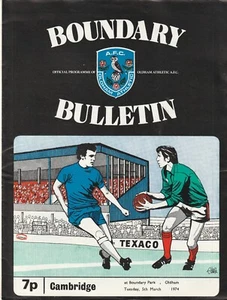 Oldham Athletic v Cambridge United, 5 March 1974, Division Three - Picture 1 of 1