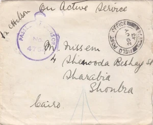 Cubiertas EGIPTO 1943 FUERZAS BRITÁNICAS SEGUNDA GUERRA MUNDIAL MILITAR FPO174 CENSOR 4764 (F5/40) - Imagen 1 de 2