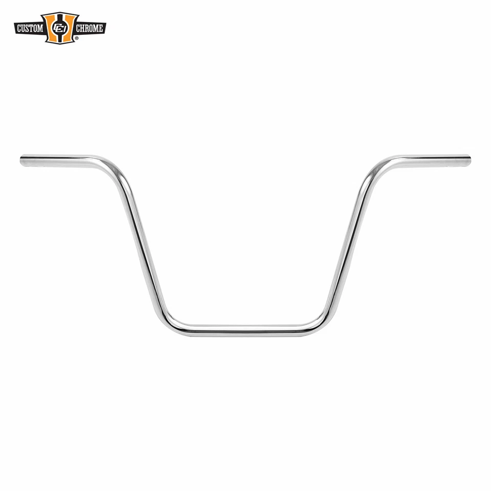 Guidão cromado 1"Ape cabide 14" elevação 34,5" largura 8" centro ajuste para Harley Custom - Imagem 1 de 4