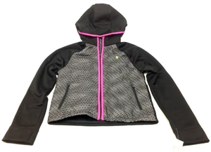 $125 Ralph Lauren Girls' Hoodie Quilted Jacket , Black Multi , Size XL (16) - Picture 1 of 4
