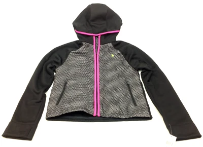 125 美元 Ralph Lauren 女孩连帽绗缝夹克,黑色,尺寸 XL (16) — 第 1/4 张图片