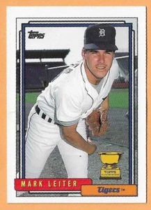 Mark Leiter Detroit Tigers Rookie All-Star #537 - Topps casi nuevo-como nuevo 1992 - Imagen 1 de 2