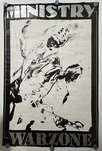 Vintage 1991 90s Ministry Warzone Europe Original Giant Subway Poster 60 x 40 - Bild 1 von 3