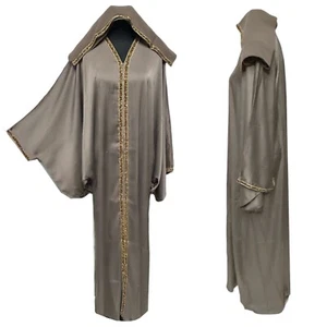 Luxury Women's Satin Abaya Jalabiya long Dress - Picture 1 of 4