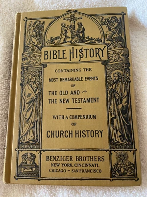 Bible History Richard Gilmour Benziger Brothers 1935 Pope Leo XIII Approbation - Image 1 of 4