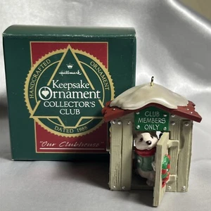 Hallmark Keepsake of Membership Ornament 1988 OUR CLUBHOUSE COLLECTOR With Box - Picture 1 of 7