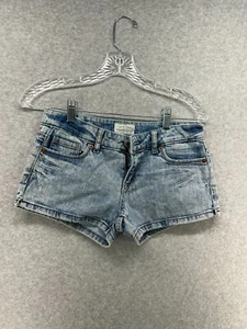 Aeropostale Womens Jean Shorts, Size 3/4, Light Wash, Zipper, Buttons - Picture 1 of 8