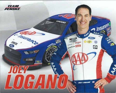 2022 JOEY LOGANO "AAA INSURANCE FORD MUSTANG" #22 NASCAR CUP SERIES POSTCARD Cover