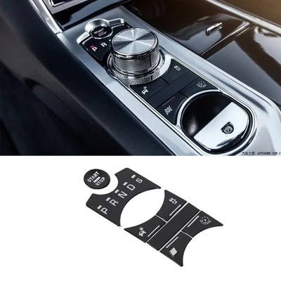 Pegatina negra brillante del botón del panel de cambio de marchas para Jaguar XF X250 2012-15 Foto 1 de 3