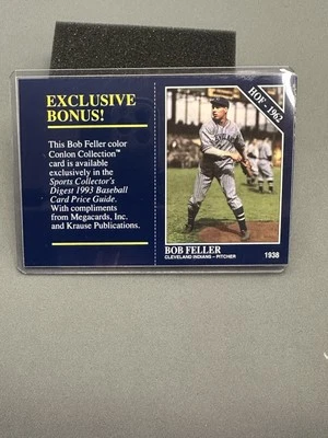 #23 BOB FELLER, 1938 Cleveland Indians ~ 1993 Megacards/TSN Conlon color card - Image 1 of 2