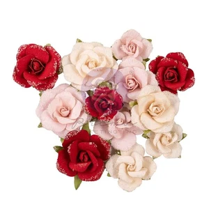 Prima Marketing Frank Garcia Paper Flowers 12/Pkg-Shades Of Sweet, Cherry Sweet - Picture 1 of 1