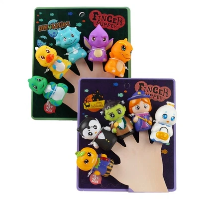 5 Pieces Halloween Finger Puppets Toys for Kids Character Party Favors - image 1 of 4