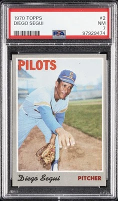 1970 TOPPS #2 DIEGO SEGUI PSA 7 - Image 1 of 2