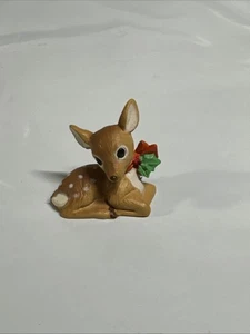 1987 Hallmark Merry Miniature Christmas Fawn With Bow - Bild 1 von 24