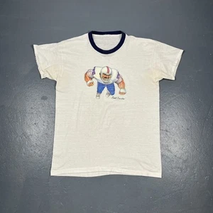 Vintage 1980er Buffalo Bills Fred Smerlas Cartoon Tshirt weiß XL Vintage NFL - Bild 1 von 10