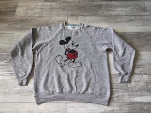 Sudadera De Colección Mickey Mouse Para Hombre XL Diseños de Personajes Disney Años 80 Gris - Imagen 1 de 10