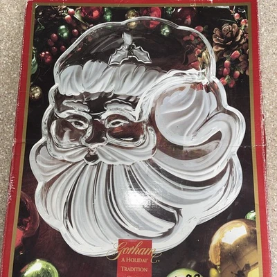 Cristal Gorham - Papai Noel Chip and Dip Platter -Novo Na Caixa!  Feito na Alemanha. - Imagem 1 de 4