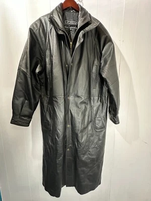 Leather Limited Black Leather Duster Riding Coat Men's XL NICE! - Image 1 of 4