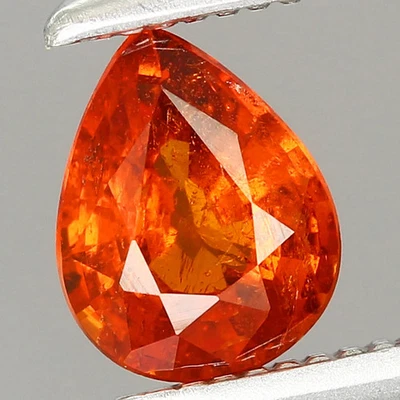 0.60ct 5.5x4.4mm Pear Natural Orange Spessartite Garnet Gemstone Namibia, Africa - Image 1 of 4