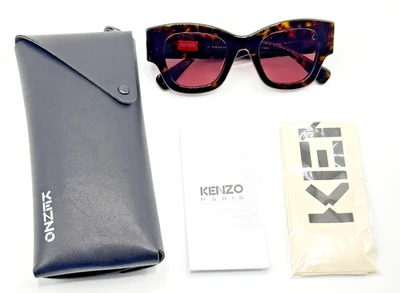 NEW Kenzo BOKE FLOWER KZ40169U 52S Sunglasses Dark Havana Frame Bordeaux Lens - Image 1 of 4