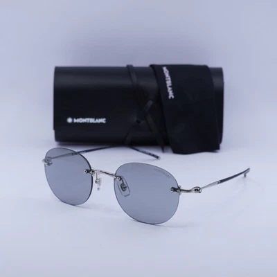 万宝龙 MB0126S 007 银色/灰色 54-21-145 太阳镜全新正品 — 第 1/4 张图片