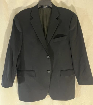 Blazer Traje Chaqueta 100% Lana Para Hombre, Negro, Botánica 500, Chaqueta 2 Botones, 42 Corto Foto 1 de 4