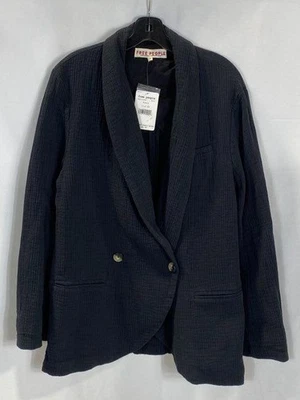 Blazer Free People Mujer Negro Doble Pecho Talla XS NUEVO CON ETIQUETAS Foto 1 de 4