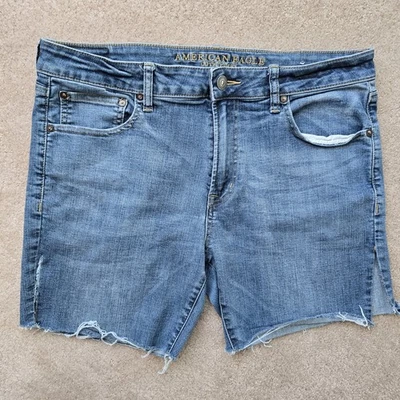 American Eagle  Extreme Flex 4 Cutoff Distressed Denim Shorts Womens Size 36 - Image 1 of 4