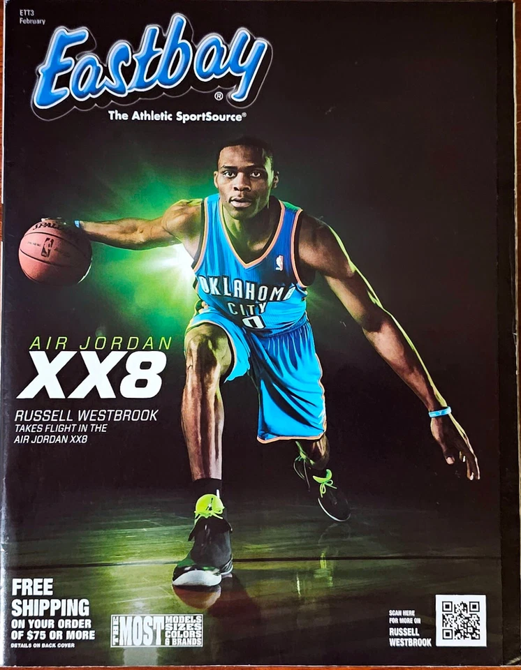 RUSSELL WESTBROOK OKLAHOMA CITY THUNDER EASTBAY MAGAZINE FEBRUARY 2013 - Image 1 of 1