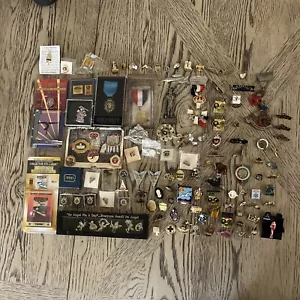 Vintage Collection Of Hat Lapel Badge Pins - Disney Sports Foreign Greek - Picture 1 of 24