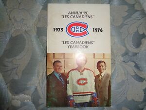 1975-76 MONTREAL CANADIENS MEDIA GUIDE YEARBOOK 1976 STANLEY CUP Program Book AD