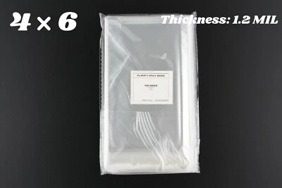 Bolsas de plástico 4x6 transparentes resellables para galletas de panadería dulces poli galletas violonchelo golosinas Foto 1 de 4