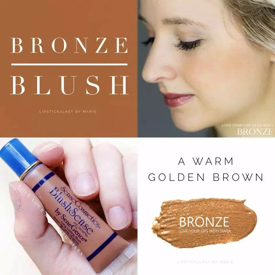 BlushSense Bronce Rubor de Larga Duración por Senegence Tubo de Embalaje Retirado Foto 1 de 1