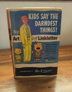 VTG Art Linkletter Hardcover 1957 Kids Say The Darndest Things Book/ w/DustCover - Foto 1 di 5