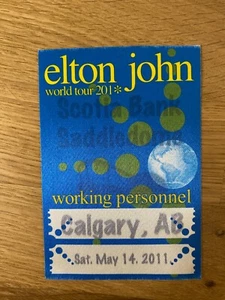 2011 Elton John Greatest Hits Tour concert tour Backstage Pass - Picture 1 of 2