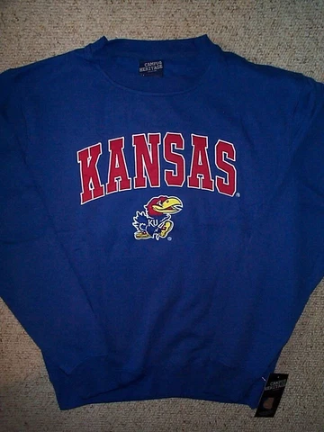 ($55) Kansas Jayhawks ncaa Jersey Sweatshirt Adult MEN'S/MENS (s-sm-small) Cover