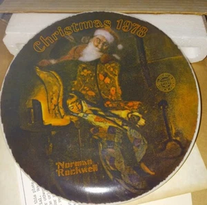 NORMAN ROCKWELL COLLECTIBLE PLATE - "CHRISTMAS DREAM" 1978 - Picture 1 of 6