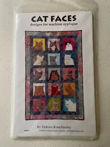 Cat Faces Machine Applique Designs by Debora Konchinsky ForCritter Pattern Works - Picture 1 of 2