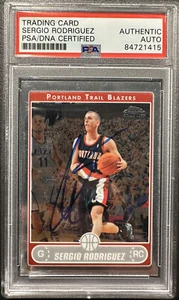 2006-07 Topps Chrome SERGIO RODRIGUEZ Signed Auto Rookie Basketball Card PSA Aut - Picture 1 of 3