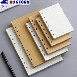 80Sheets A5/A6/A7 Notebook Refill Paper 6-hole Binder Inner Page Students - Picture 1 of 22