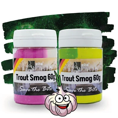 Trout Smog Forellenteig Knoblauch Troutbait Farb- & Duft-Wolke UV Zite Fishing - Bild 1 von 4