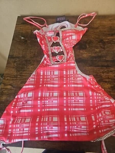 Dolls Kill X Yung Reaper Glitter in My Veins Plaid Dress, Pink, Medium - Picture 1 of 9