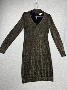 Michael Kors Shimmer Metallic Knit Sweater Dress Womens S Holiday New year Event - Picture 1 of 15