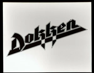 DOKKEN logo ~ rare vtg 1980s original RECORD LABEL 8X10" PROMO GLOSSY PHOTO - Picture 1 of 3